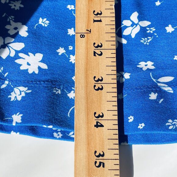 Draper James Dress 2XL Blue Floral Cap Sleeves Knee Length Spring Preppy - Picture 4 of 7